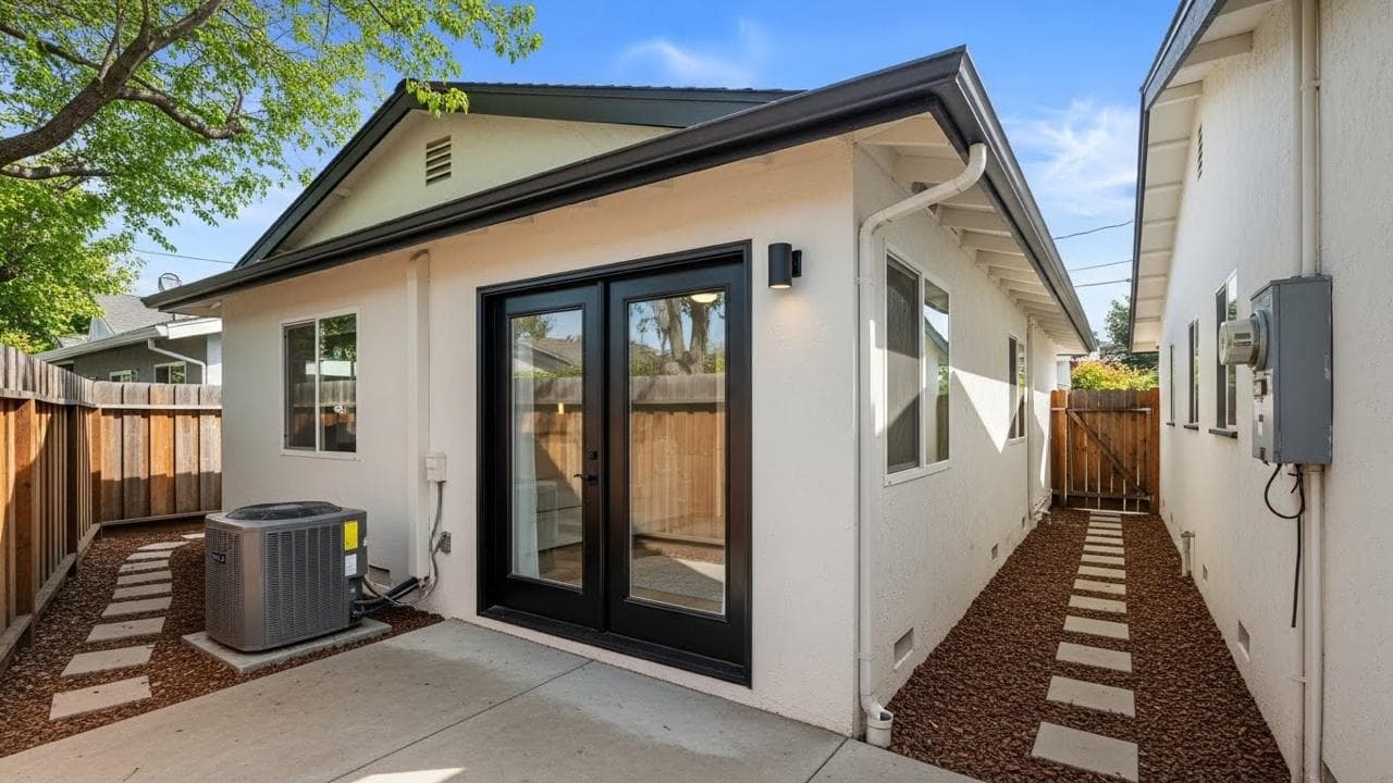 Custom ADU construction with French doors and dedicated HVAC by ASL Remodeling