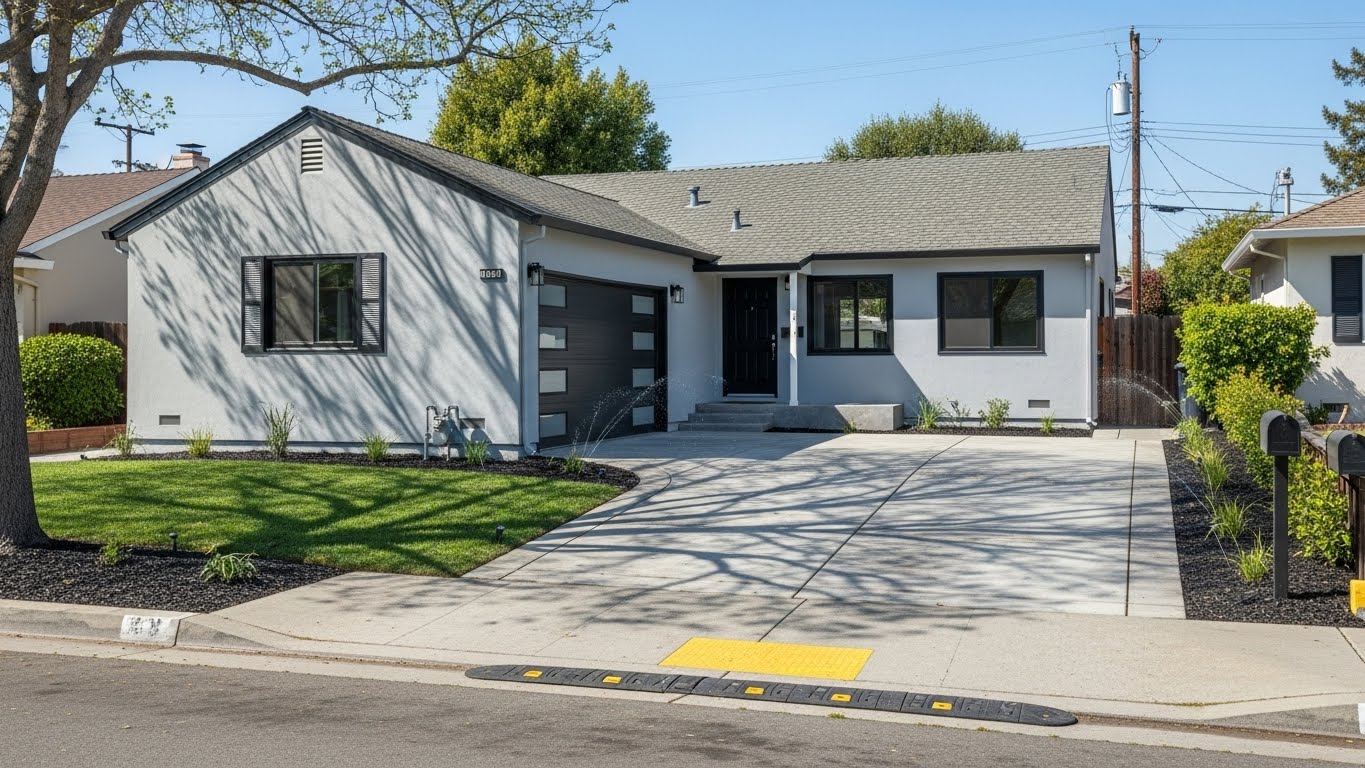 Professional home addition contractors San Francisco deliver sleek single-story addition with modern black-framed windows and clean lines