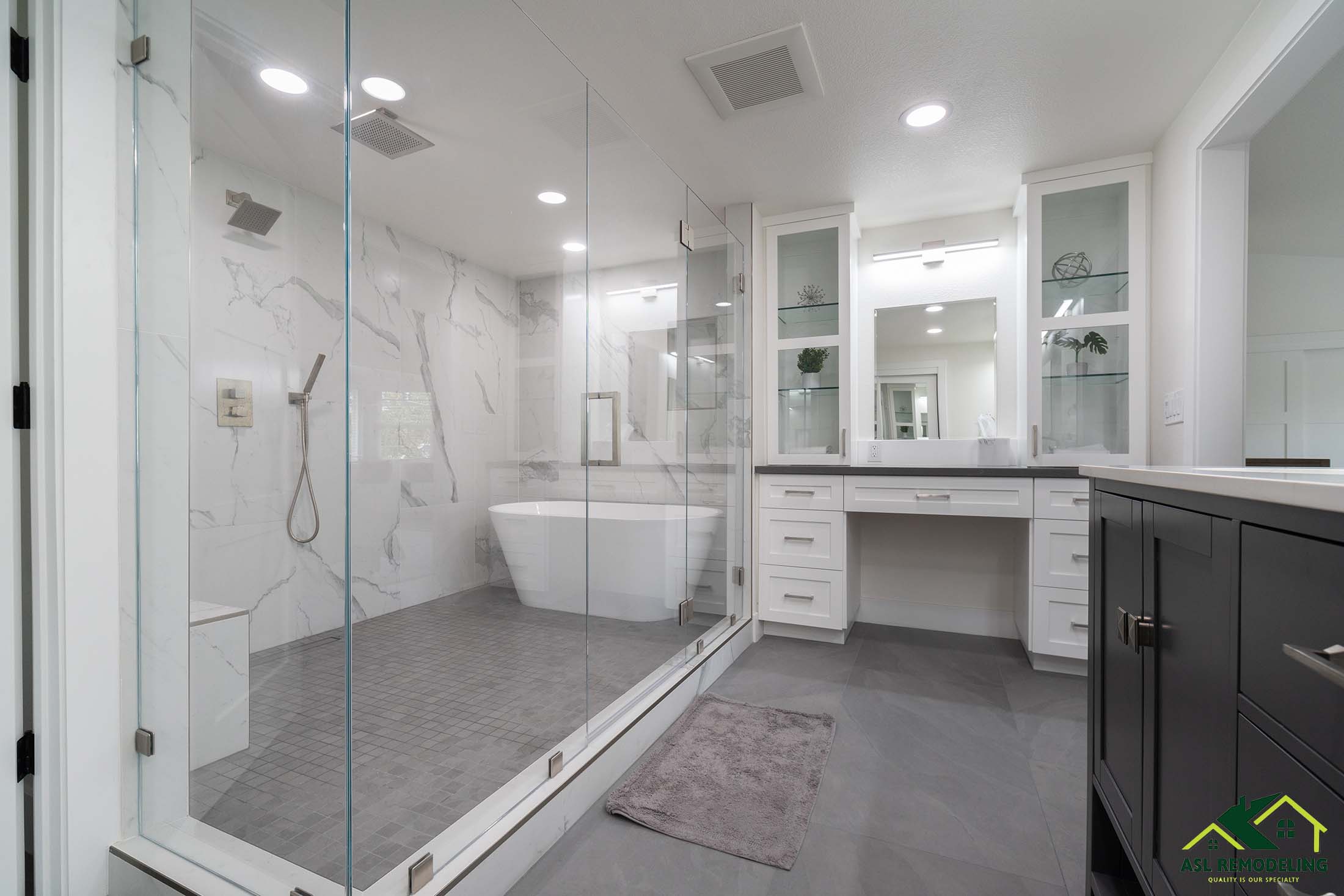 Bathroom remodeling transformation by ASL Remodeling in the Bay Area