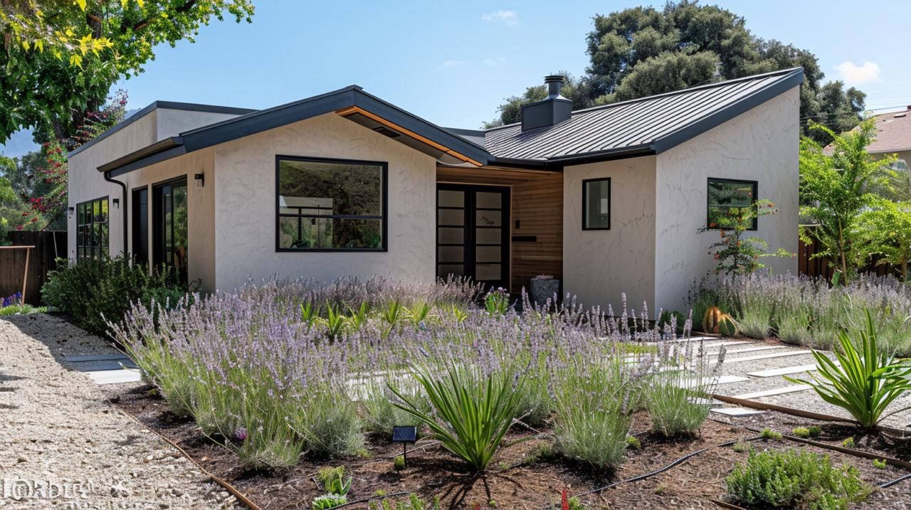 ADU contractor design-build project featuring contemporary single-story exterior with clean lines, mixed materials, low-maintenance landscaping, and modern residential architecture.